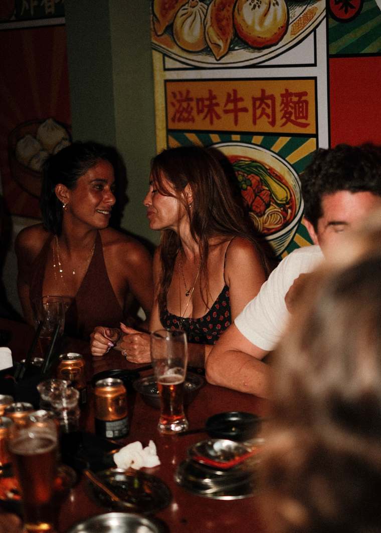 Friends talking at the bar